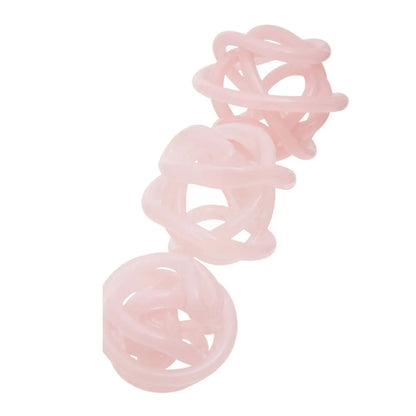 Knot Decor Glass Ornament In Pink