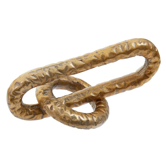 Prato Metal Chain Sculpture In Gold