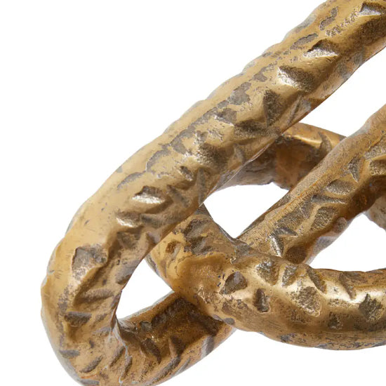 Prato Metal Chain Sculpture In Gold