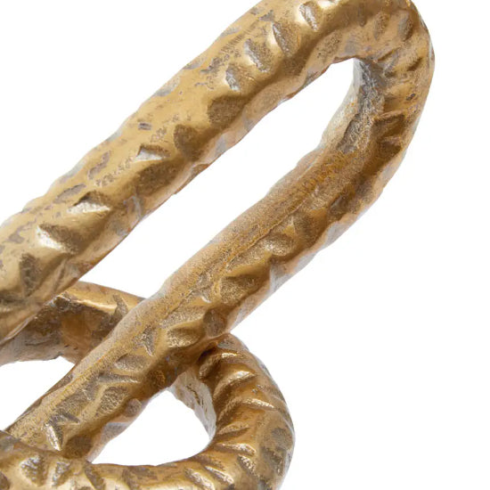 Prato Metal Chain Sculpture In Gold