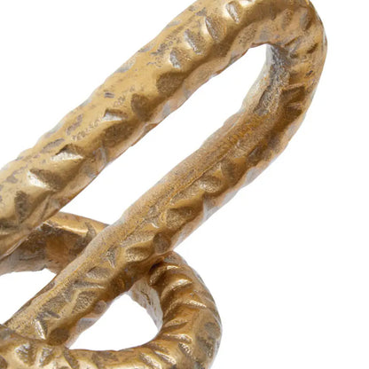 Prato Metal Chain Sculpture In Gold