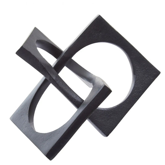 Prato Aluminium Geometrics Sculpture In Black