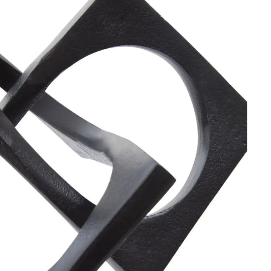 Prato Aluminium Geometrics Sculpture In Black