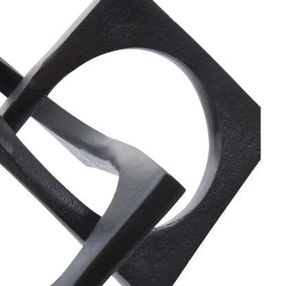Prato Aluminium Geometrics Sculpture In Black
