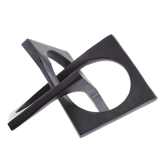 Prato Aluminium Geometrics Sculpture In Black