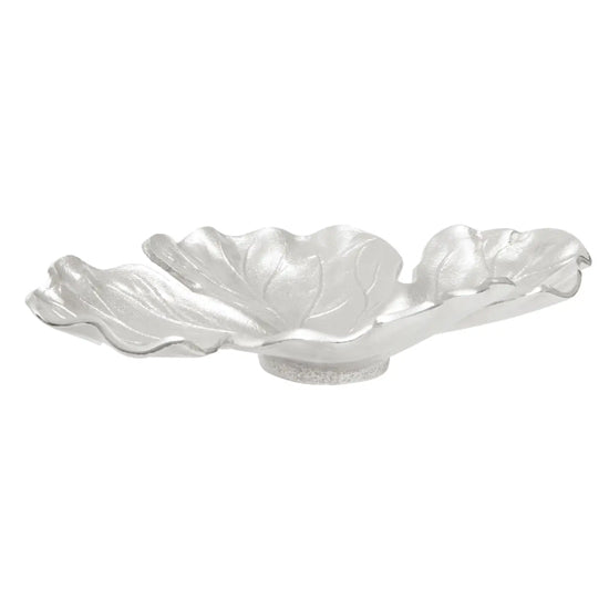 Hampstead Small Aluminium Leaf Dish In Nickel
