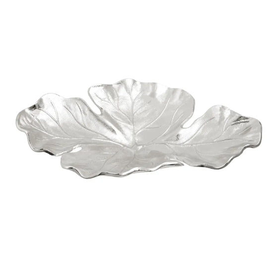 Hampstead Small Aluminium Leaf Dish In Nickel