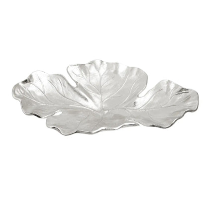 Hampstead Small Aluminium Leaf Dish In Nickel