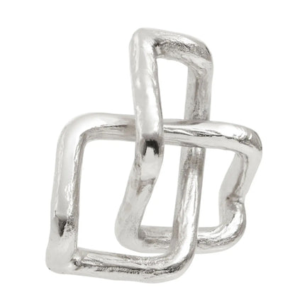 Kensington Townhouse Aluminium Artistic Loop Sculpture In Nickel