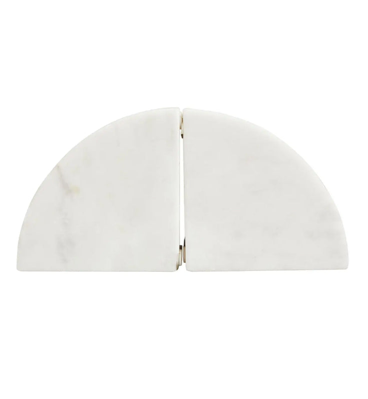 Oleena Onyx Stone Set Of 2 Bookends In Black And White