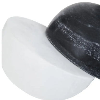 Oxana Marble Decorative Sculpture In Black And White