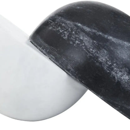 Oxana Marble Decorative Sculpture In Black And White