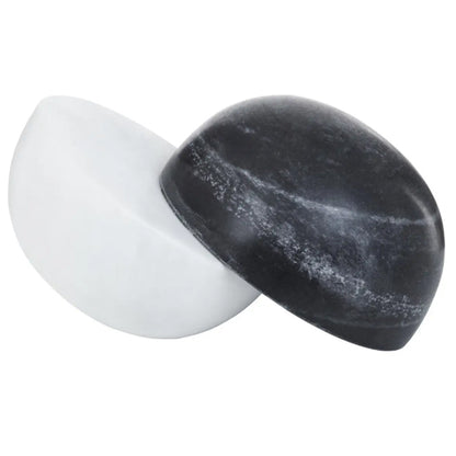 Oxana Marble Decorative Sculpture In Black And White