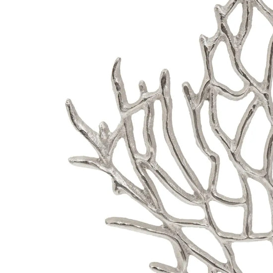 Prato Cast Aluminium Small Tree Sculpture In Nickel