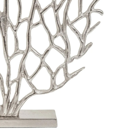 Prato Cast Aluminium Small Tree Sculpture In Nickel