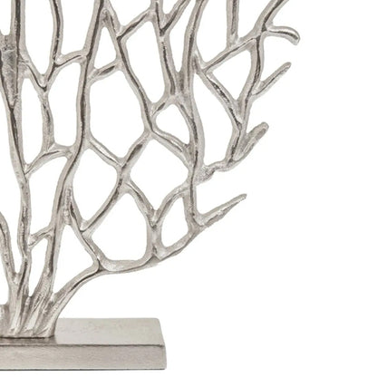 Prato Cast Aluminium Small Tree Sculpture In Nickel