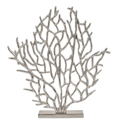 Prato Cast Aluminium Small Tree Sculpture In Nickel