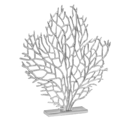 Prato Cast Aluminium Large Tree Sculpture In Nickel