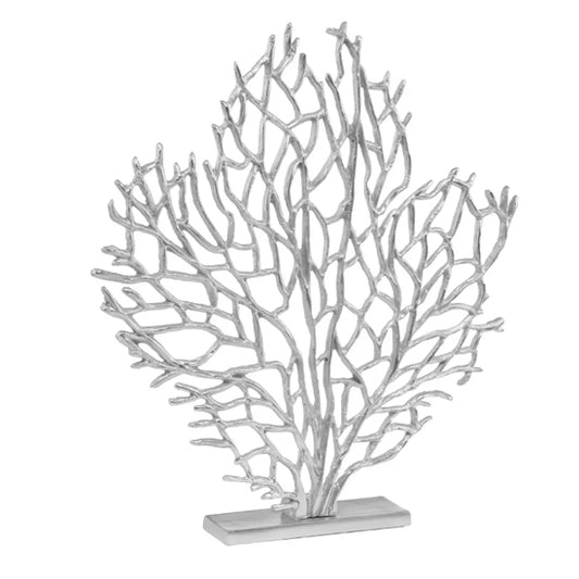 Prato Cast Aluminium Large Tree Sculpture In Nickel
