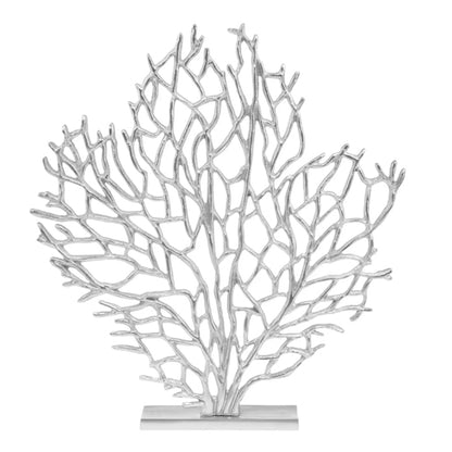 Prato Cast Aluminium Large Tree Sculpture In Nickel
