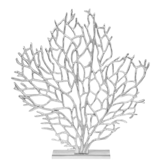 Prato Cast Aluminium Large Tree Sculpture In Nickel