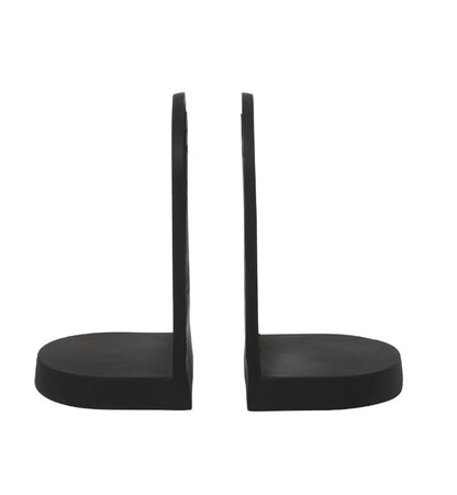 Rubi Metal Set Of 2 Curved Silhouette Bookends In Black