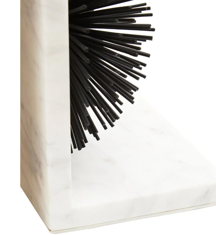 Mirano Metal Set Of 2 Starburst Bookends In White