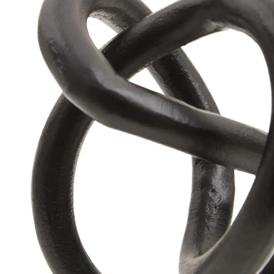 Mirano Metal Knot Sculpture In Matt Black