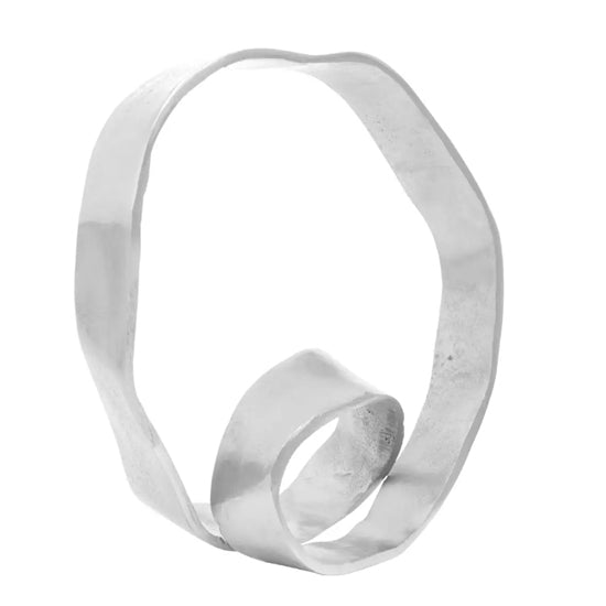 Prato Aluminium Rounded Knot Sculpture In Nickel