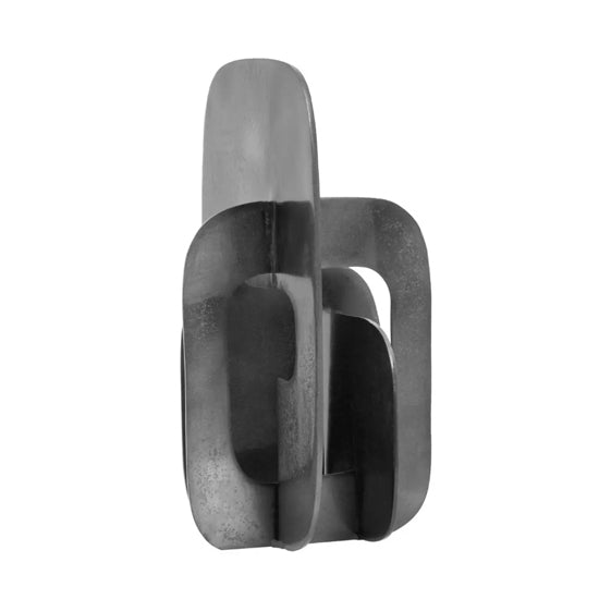 Prato Aluminium Abstract Sculpture In Black Nickel