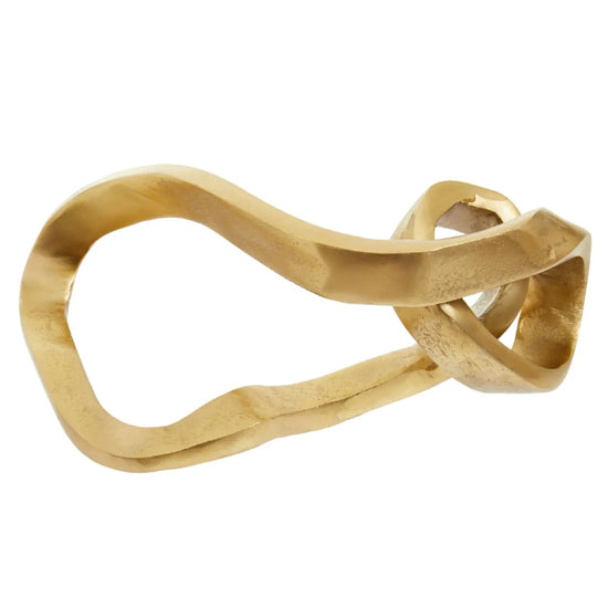 Prato Aluminium Abstract Knot Sculpture In Gold