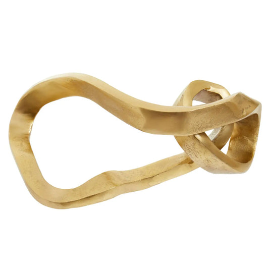 Prato Aluminium Abstract Knot Sculpture In Gold