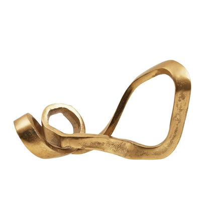 Prato Aluminium Abstract Knot Sculpture In Gold