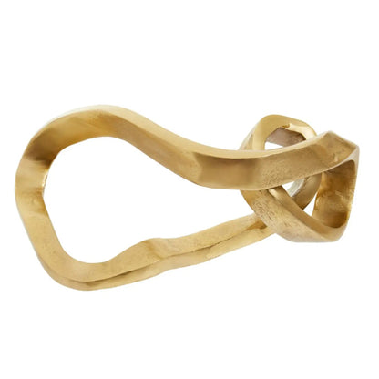 Prato Aluminium Abstract Knot Sculpture In Gold