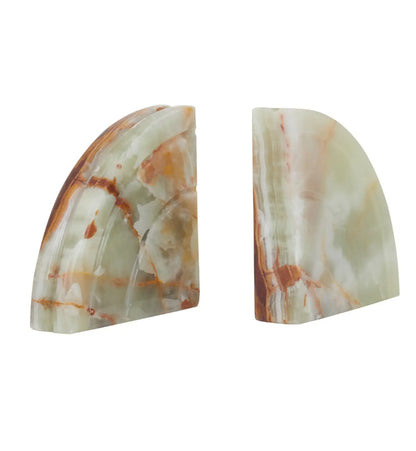 Oleena Onyx Stone Set Of 2 Bookends In Natural