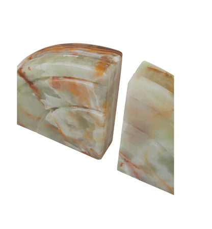 Oleena Onyx Stone Set Of 2 Bookends In Natural