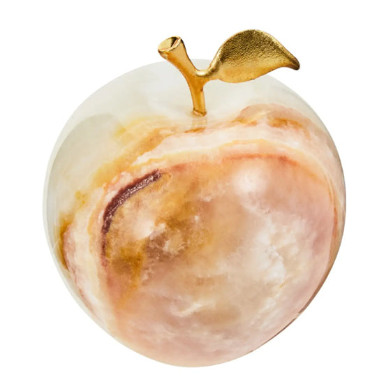 Oleena Onyx Decorative Apple In Gold