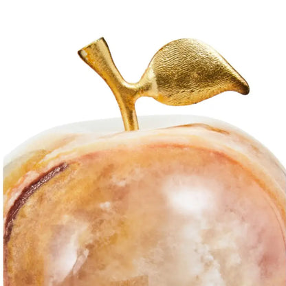 Oleena Onyx Decorative Apple In Gold