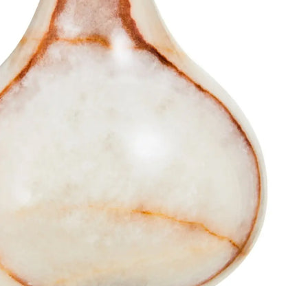 Oleena Onyx Decorative Pear In White And Gold