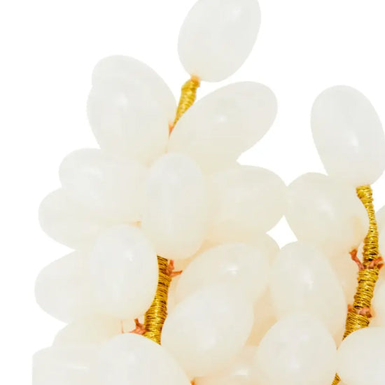 Oleena Onyx Decorative Grapes In White