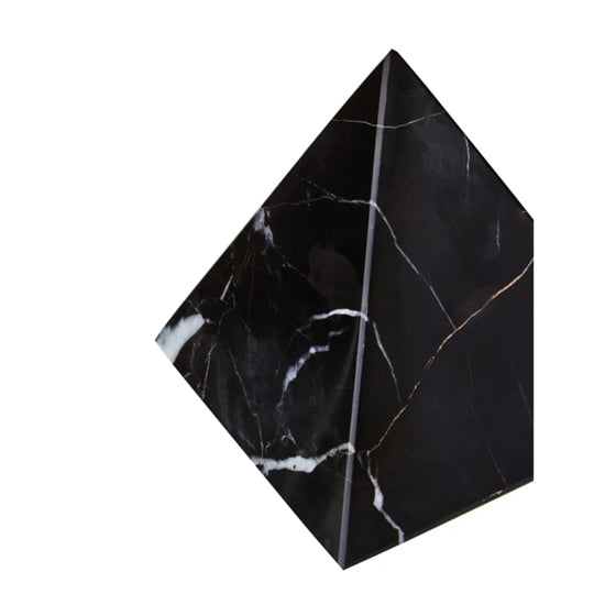 Salmo Marble Pyramid Ornament In Black