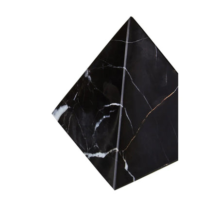 Salmo Marble Pyramid Ornament In Black