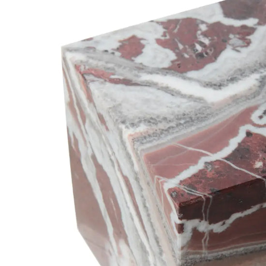 Salmo Marble Cube Ornament In Red