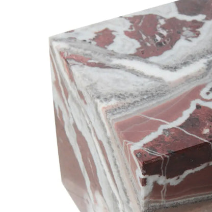 Salmo Marble Cube Ornament In Red