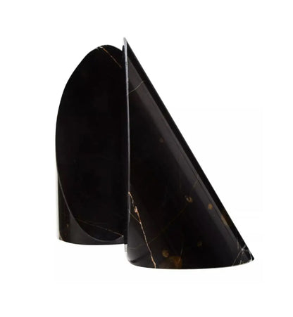 Salmo Marble Set Of 2 Bookends In Black