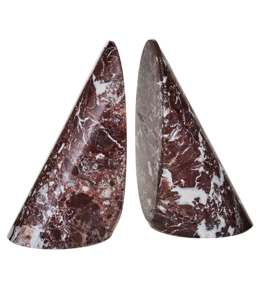 Salmo Marble Set Of 2 Bookends In Red