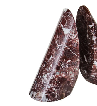 Salmo Marble Set Of 2 Bookends In Red