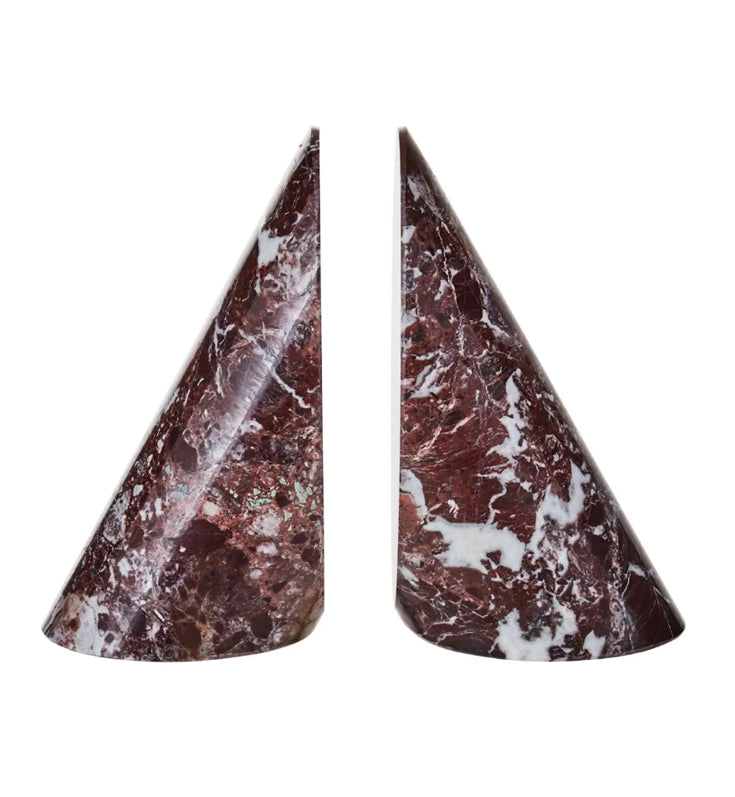 Salmo Marble Set Of 2 Bookends In Red