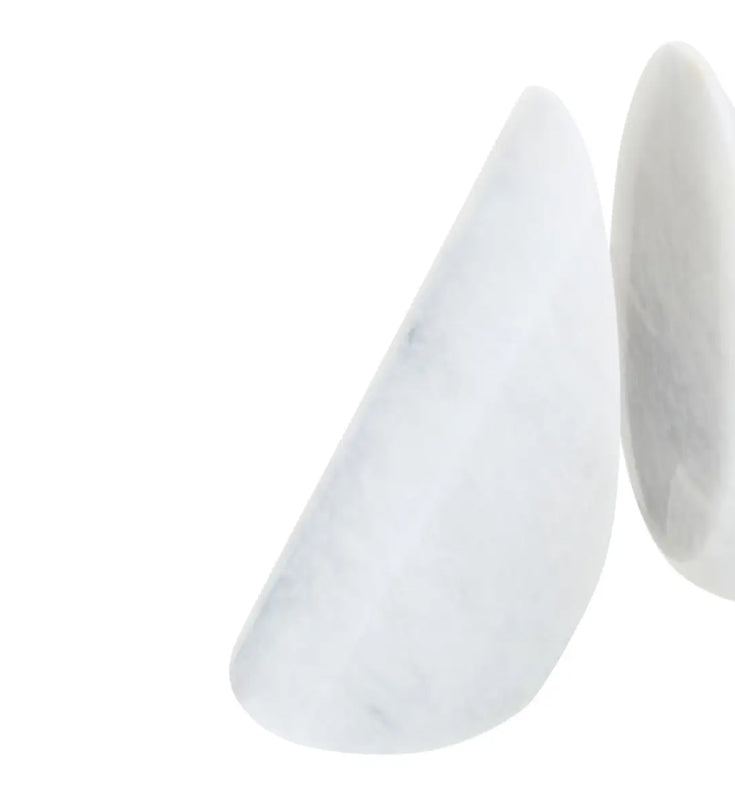 Salmo Marble Set Of 2 Bookends In White