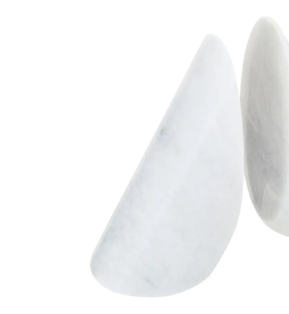 Salmo Marble Set Of 2 Bookends In White